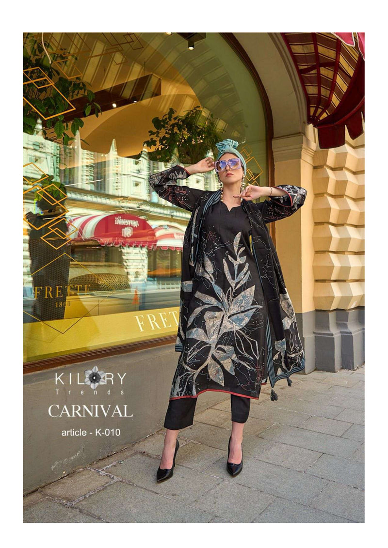 Kilory Trends Carnival Viscose Musline Digital Foil Print Fancy Salwar Kameez