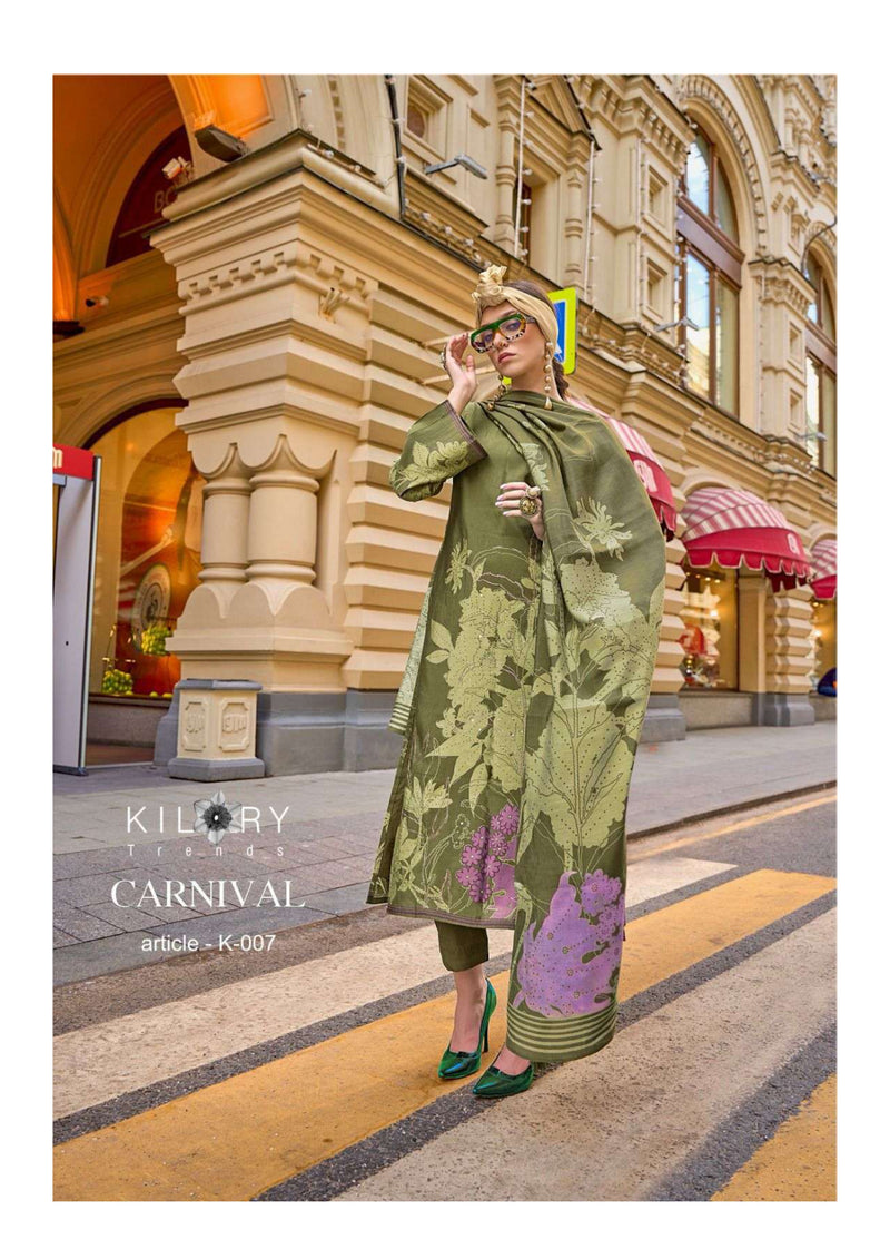 Kilory Trends Carnival Viscose Musline Digital Foil Print Fancy Salwar Kameez
