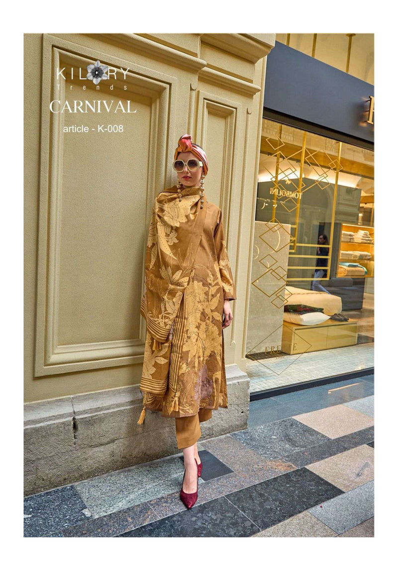 Kilory Trends Carnival Viscose Musline Digital Foil Print Fancy Salwar Kameez
