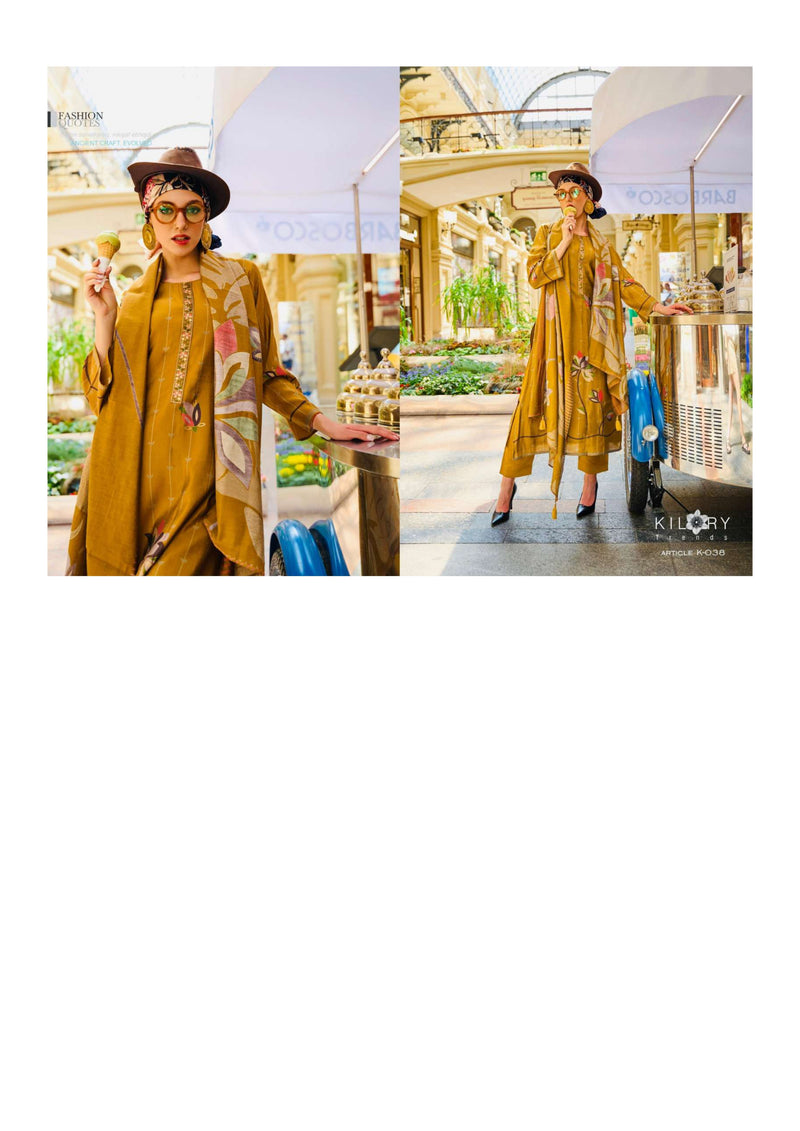 Kilory Flora Viscose Musline Digital Foil Print Fancy Party Wear Salwar Suit