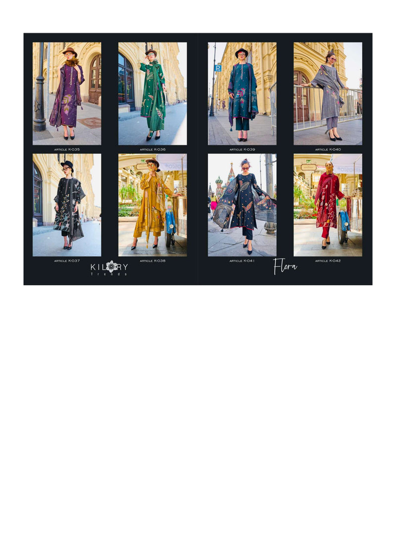 Kilory Flora Viscose Musline Digital Foil Print Fancy Party Wear Salwar Suit