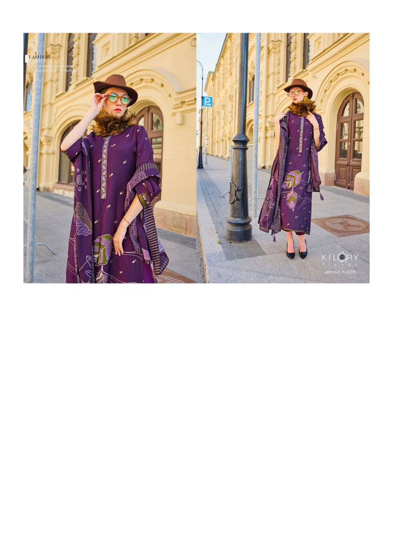Kilory Flora Viscose Musline Digital Foil Print Fancy Party Wear Salwar Suit