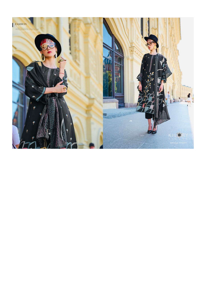 Kilory Flora Viscose Musline Digital Foil Print Fancy Party Wear Salwar Suit