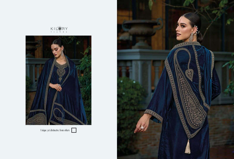 Kilory Trends Tehzeeb Premium Velvet Fancy Work Designer Pakistani Salwar Kameez