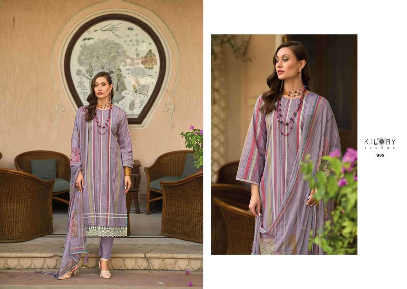 Kilory Trendz Legacy Of Summer Lawn Cotton Embroidery Work Unstitched Salwar Suit