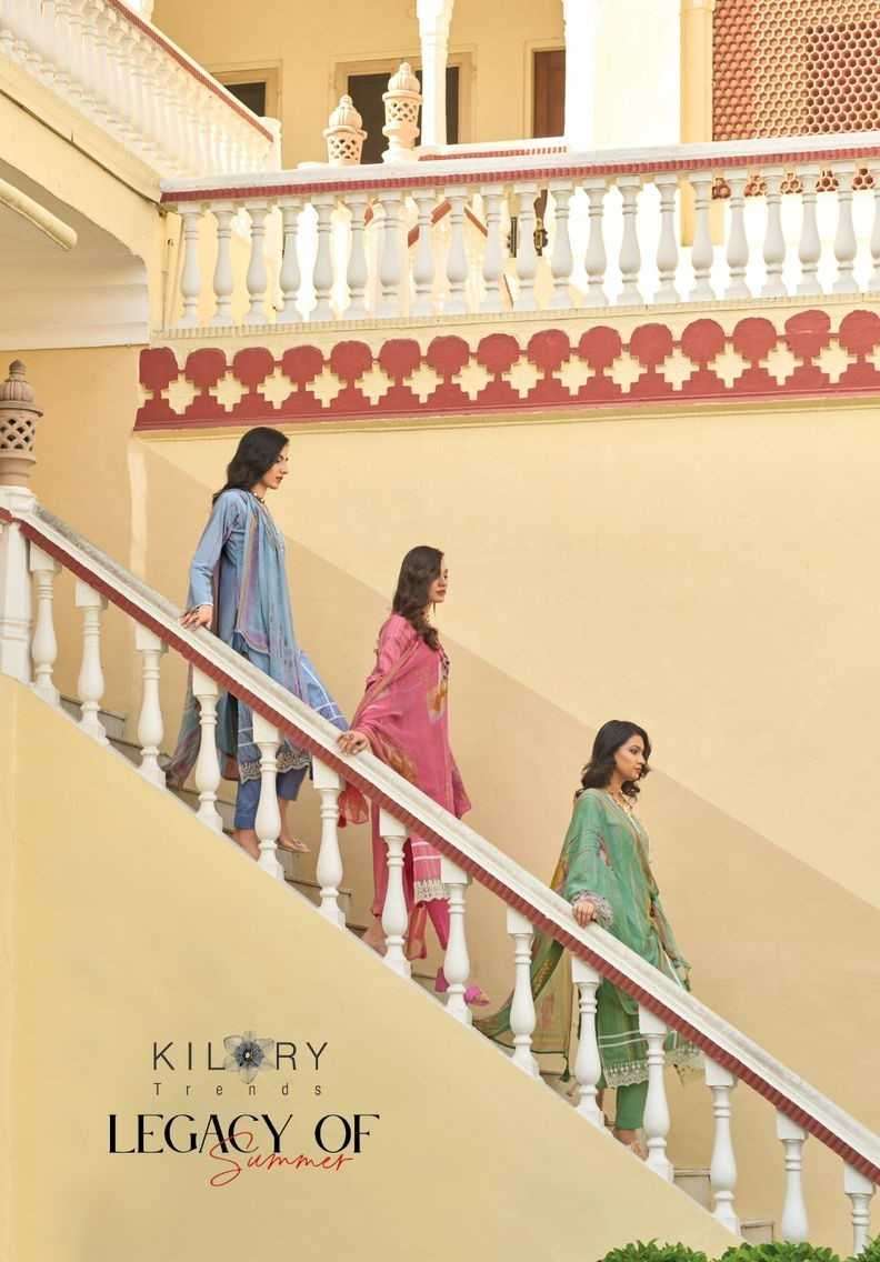 Kilory Trendz Legacy Of Summer Lawn Cotton Embroidery Work Unstitched Salwar Suit
