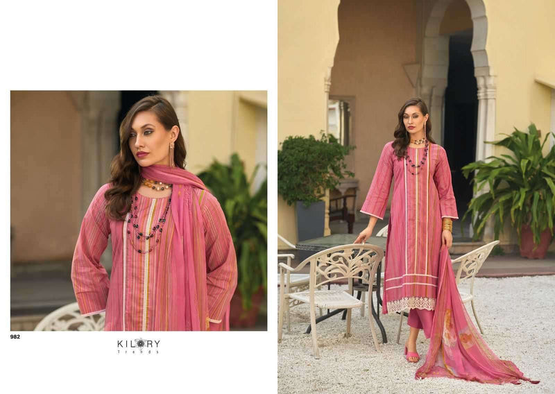 Kilory Trendz Legacy Of Summer Lawn Cotton Embroidery Work Unstitched Salwar Suit