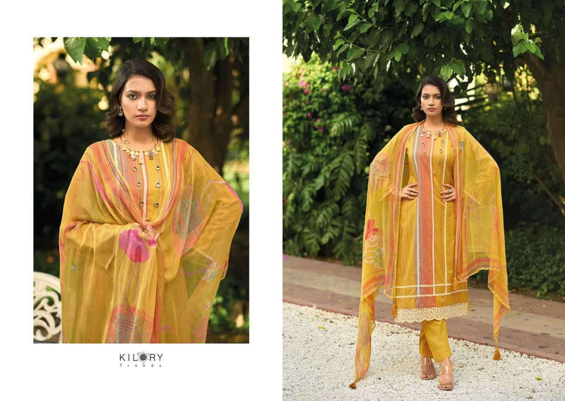 Kilory Trendz Legacy Of Summer Lawn Cotton Embroidery Work Unstitched Salwar Suit