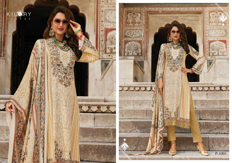 Kilory Trendz Naqsh Viscose Pashmina Digital Print Fancy Embroidery Salwar Suit