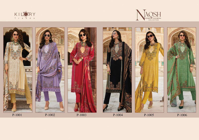 Kilory Trendz Naqsh Viscose Pashmina Digital Print Fancy Embroidery Salwar Suit