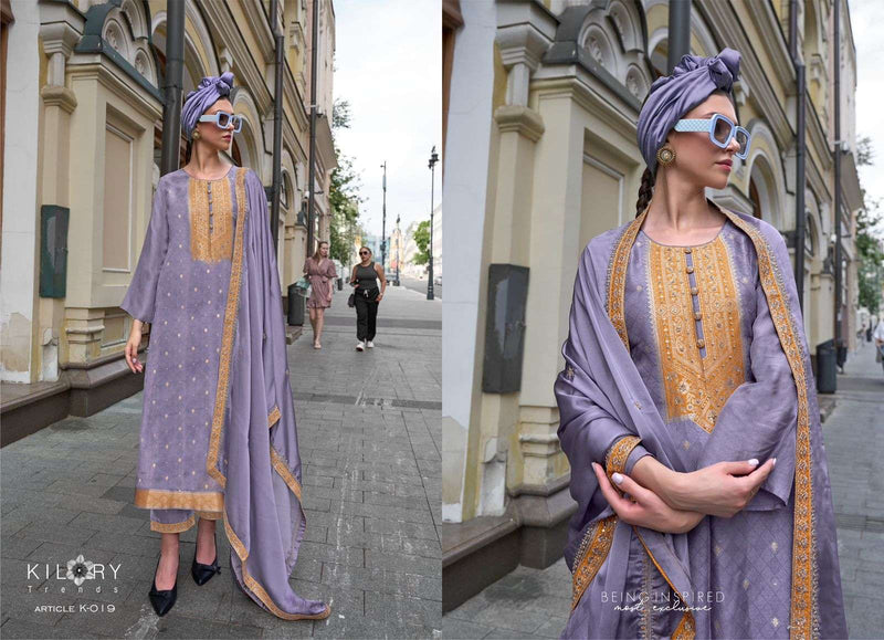 Kilory Trendz Piccaso Silk Fancy Handwork Work Designer Salwar Suit