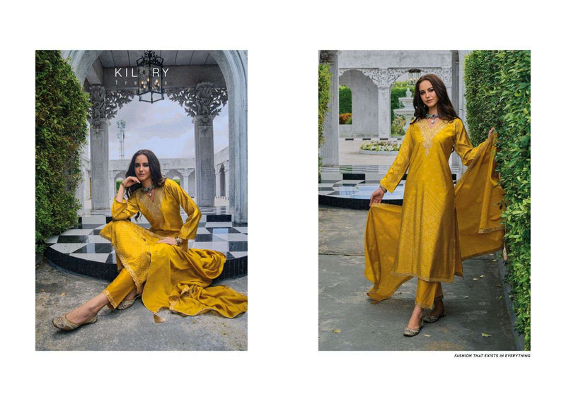 Kilory Trendz Silk Of Bandhej Vol 2 Jam Silk Digital Foil Print With Fancy Coding Work Heavy Salwar Suit