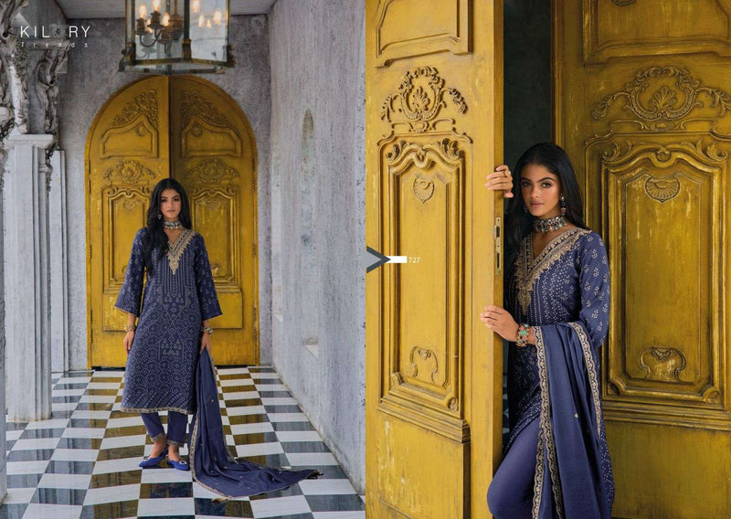 Kilory Trendz Silk Of Bandhej Vol 2 Jam Silk Digital Foil Print With Fancy Coding Work Heavy Salwar Suit