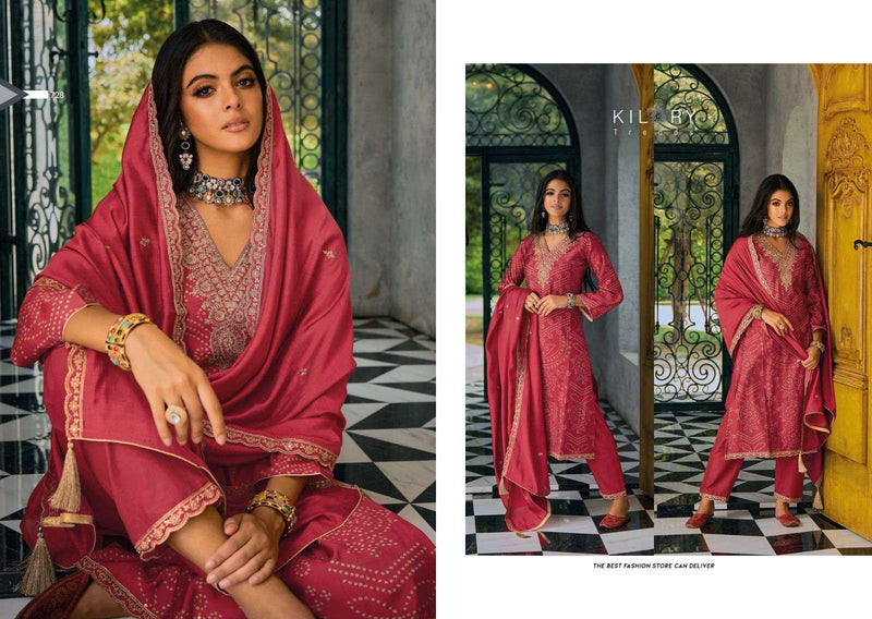 Kilory Trendz Silk Of Bandhej Vol 2 Jam Silk Digital Foil Print With Fancy Coding Work Heavy Salwar Suit