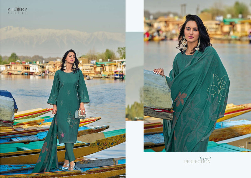 Kilory Trendz Zainab Viscose Musline Digital Foil Print With Fancy Embroidery Work Salwar Suit