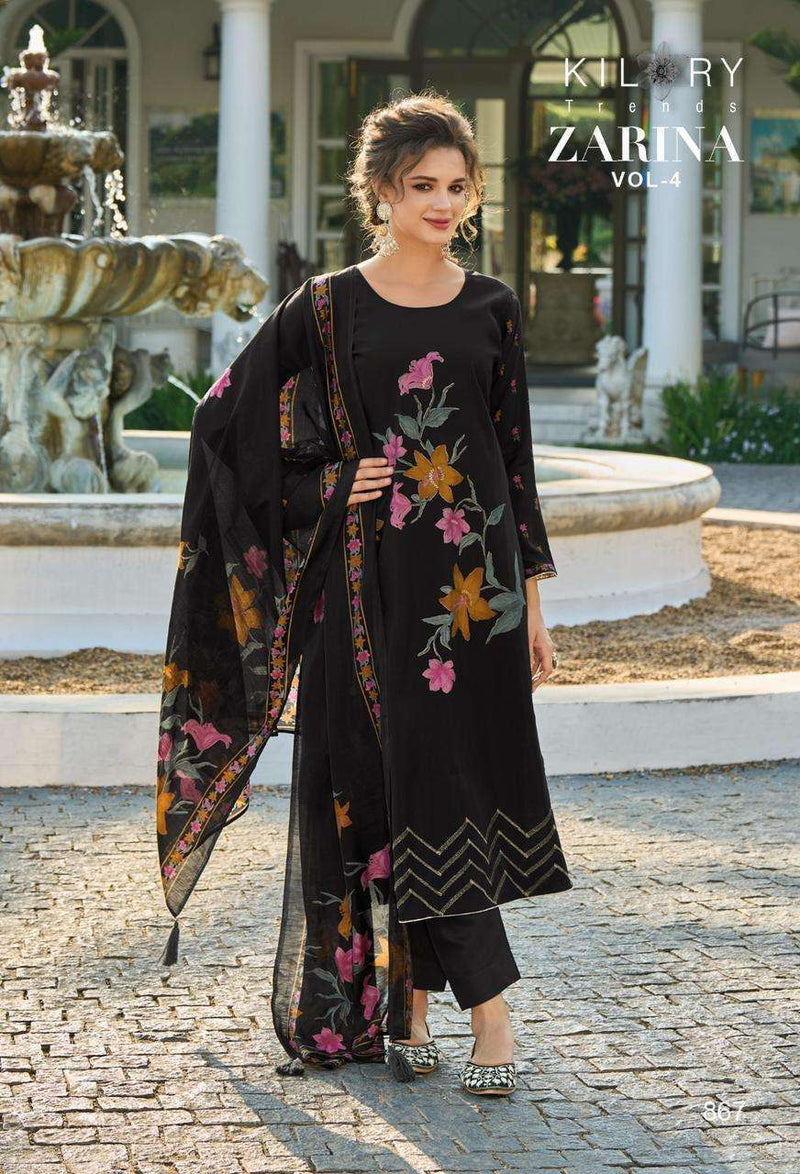 Kilory Trendz Zarina Vol 4 Viscose Muslin Digital Print Designer Salwar Suit