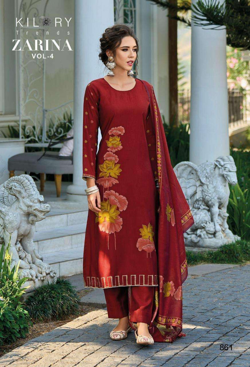 Kilory Trendz Zarina Vol 4 Viscose Muslin Digital Print Designer Salwar Suit