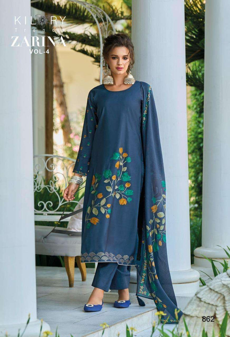 Kilory Trendz Zarina Vol 4 Viscose Muslin Digital Print Designer Salwar Suit