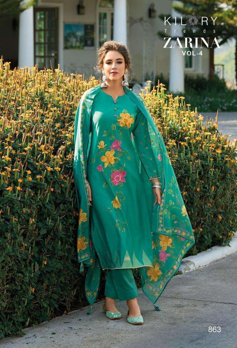 Kilory Trendz Zarina Vol 4 Viscose Muslin Digital Print Designer Salwar Suit