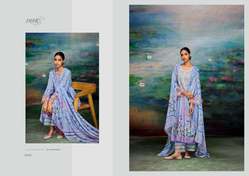Hoor Shakino Muslin Digital Print Dori Embroidery Heavy Designer Salwar Suit