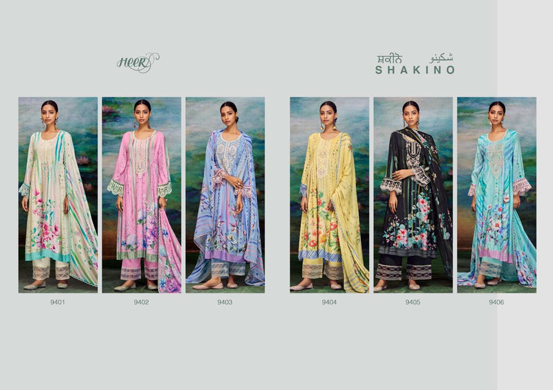 Hoor Shakino Muslin Digital Print Dori Embroidery Heavy Designer Salwar Suit