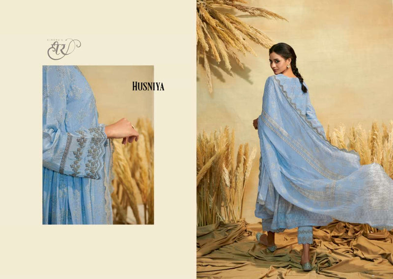 Kimora Heer Husniya Adorable Digital Print With Work Salwar Kameez Material Catalog