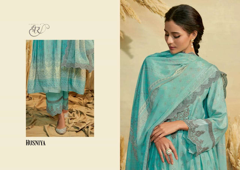 Kimora Heer Husniya Adorable Digital Print With Work Salwar Kameez Material Catalog