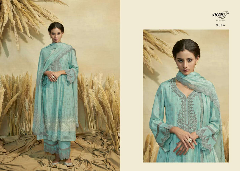 Kimora Heer Husniya Adorable Digital Print With Work Salwar Kameez Material Catalog