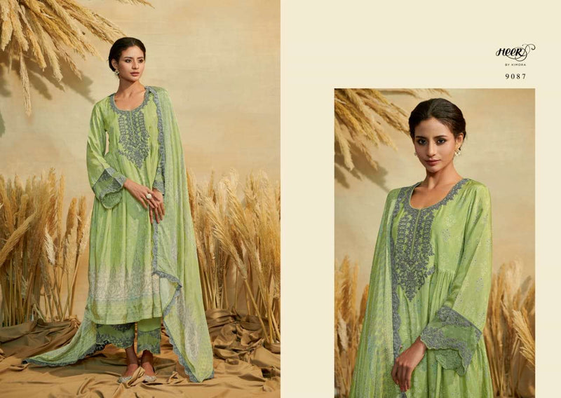 Kimora Heer Husniya Adorable Digital Print With Work Salwar Kameez Material Catalog