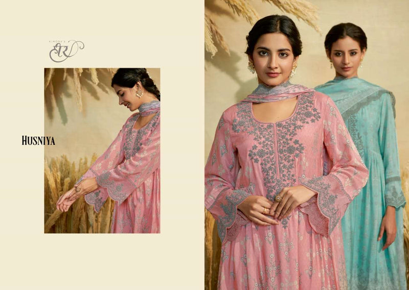 Kimora Heer Husniya Adorable Digital Print With Work Salwar Kameez Material Catalog
