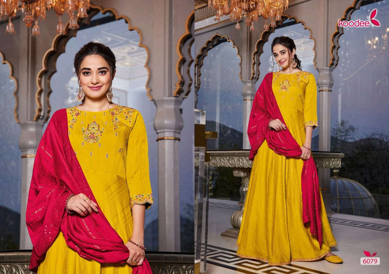 Koodee Fashion Sundra Vol 3 Viscose Tradisional Wear Gown With Dupatta Set