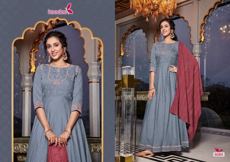 Koodee Fashion Sundra Vol 3 Viscose Tradisional Wear Gown With Dupatta Set