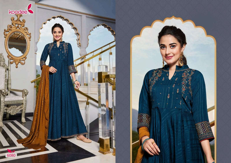 Koodee Fashion Sundra Vol 3 Viscose Tradisional Wear Gown With Dupatta Set