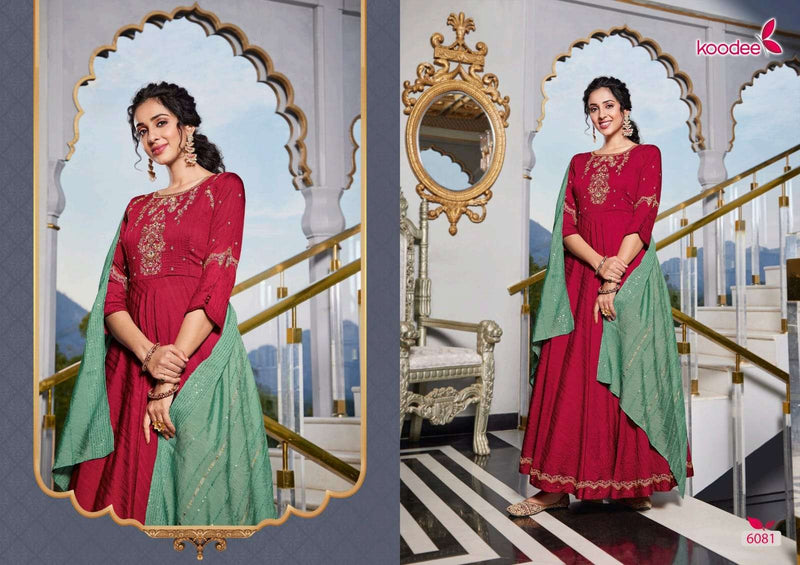 Koodee Fashion Sundra Vol 3 Viscose Tradisional Wear Gown With Dupatta Set