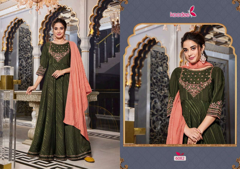 Koodee Fashion Sundra Vol 3 Viscose Tradisional Wear Gown With Dupatta Set