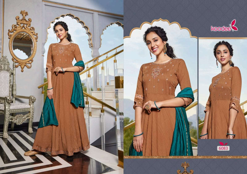 Koodee Fashion Sundra Vol 3 Viscose Tradisional Wear Gown With Dupatta Set