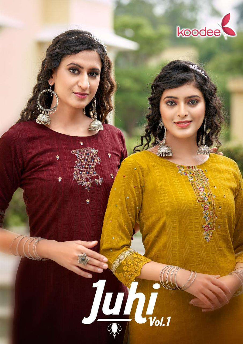 Koodee Juhi Vol 1 Chinon Fancy Designer Kurti
