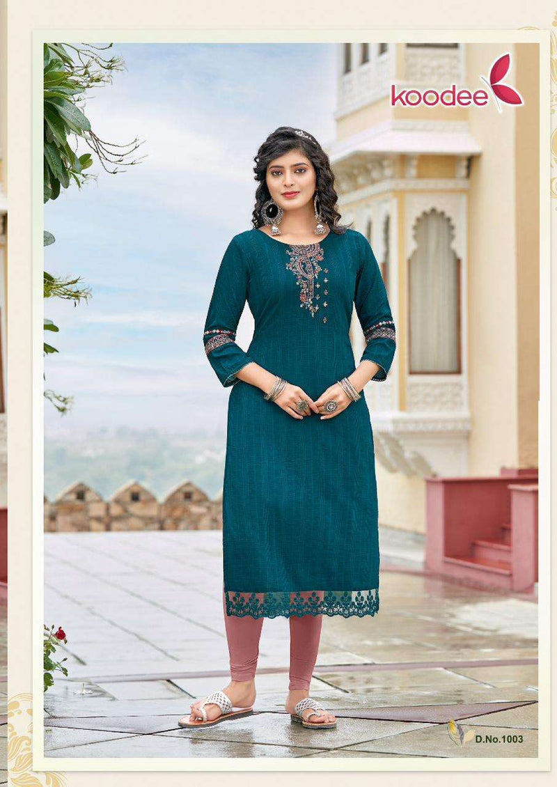 Koodee Juhi Vol 1 Chinon Fancy Designer Kurti