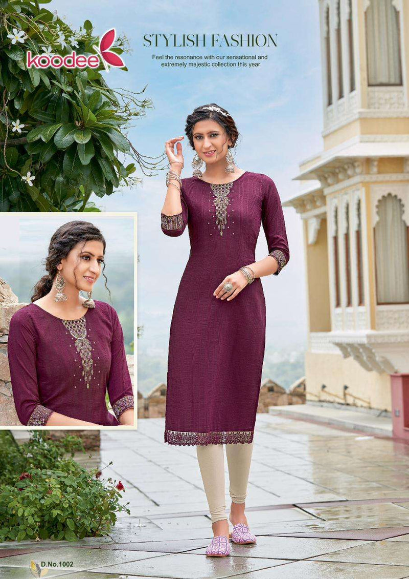 Koodee Juhi Vol 1 Chinon Fancy Designer Kurti