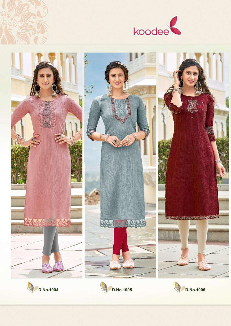 Koodee Juhi Vol 1 Chinon Fancy Designer Kurti
