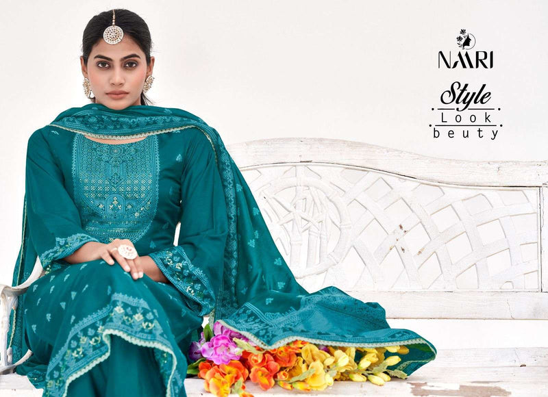 Naari Kritika Vol 2 Viscose Muslin Jacquard Fancy Work Designer Salwar Kameez