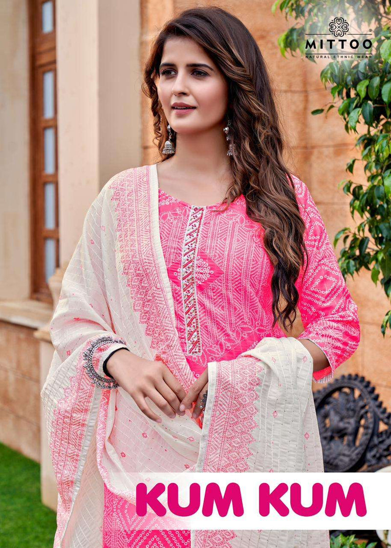 Kumkum By Mittoo Muslin Weaving Embroidery Traditional Wear Readymade Suits