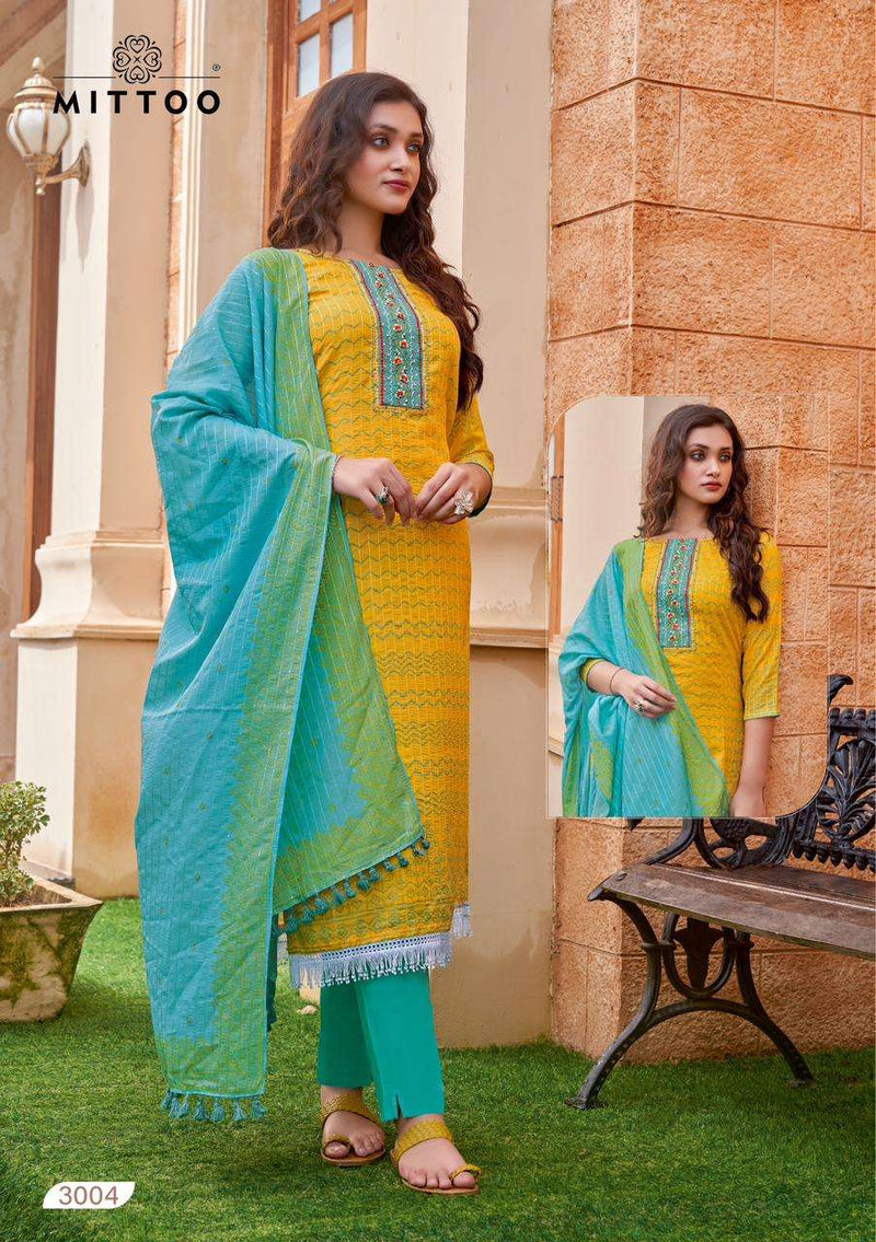 Kumkum By Mittoo Muslin Weaving Embroidery Traditional Wear Readymade Suits