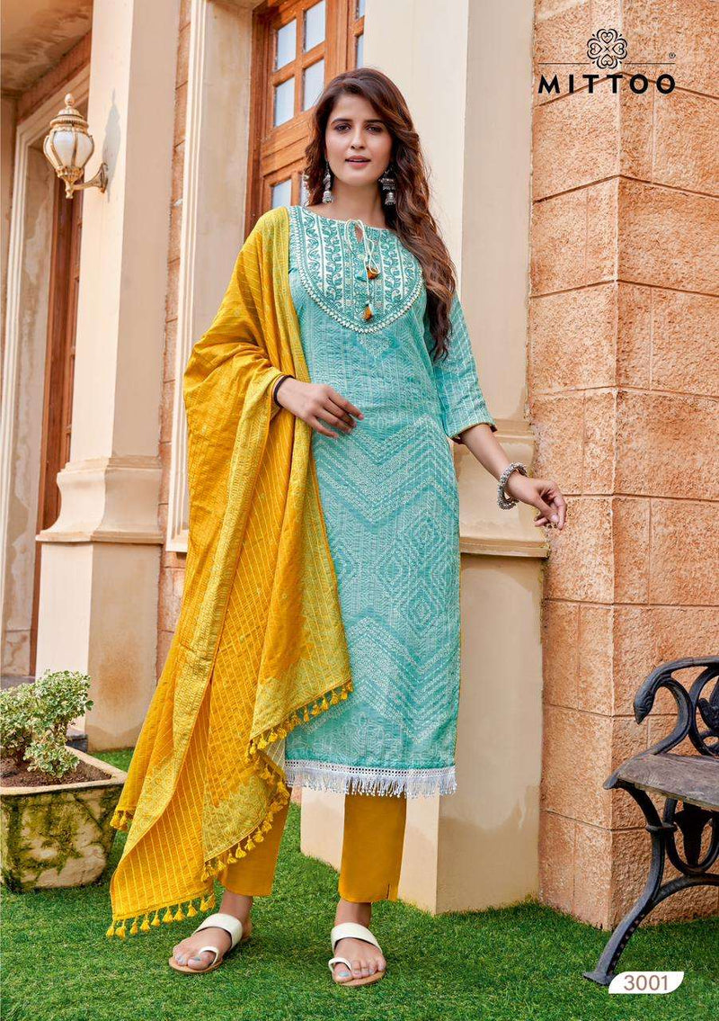 Kumkum By Mittoo Muslin Weaving Embroidery Traditional Wear Readymade Suits