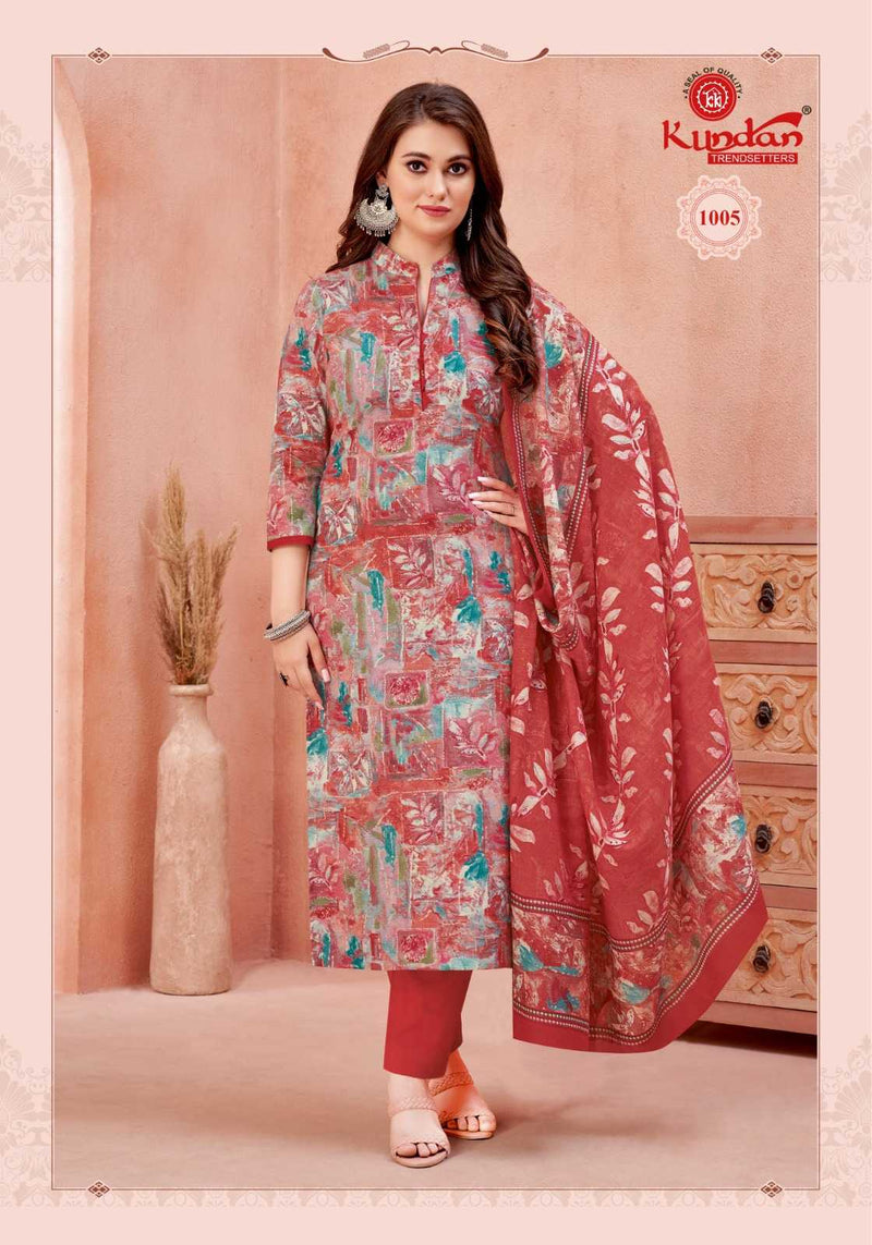Kundan Trendsetter Pashmina Gold Vol 1 Cotton Unstitched Daily Wear Salwar Suit