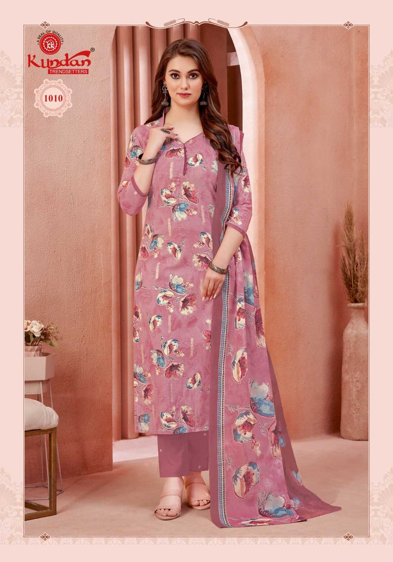Kundan Trendsetter Pashmina Gold Vol 1 Cotton Unstitched Daily Wear Salwar Suit