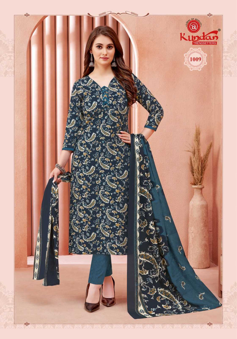 Kundan Trendsetter Pashmina Gold Vol 1 Cotton Unstitched Daily Wear Salwar Suit