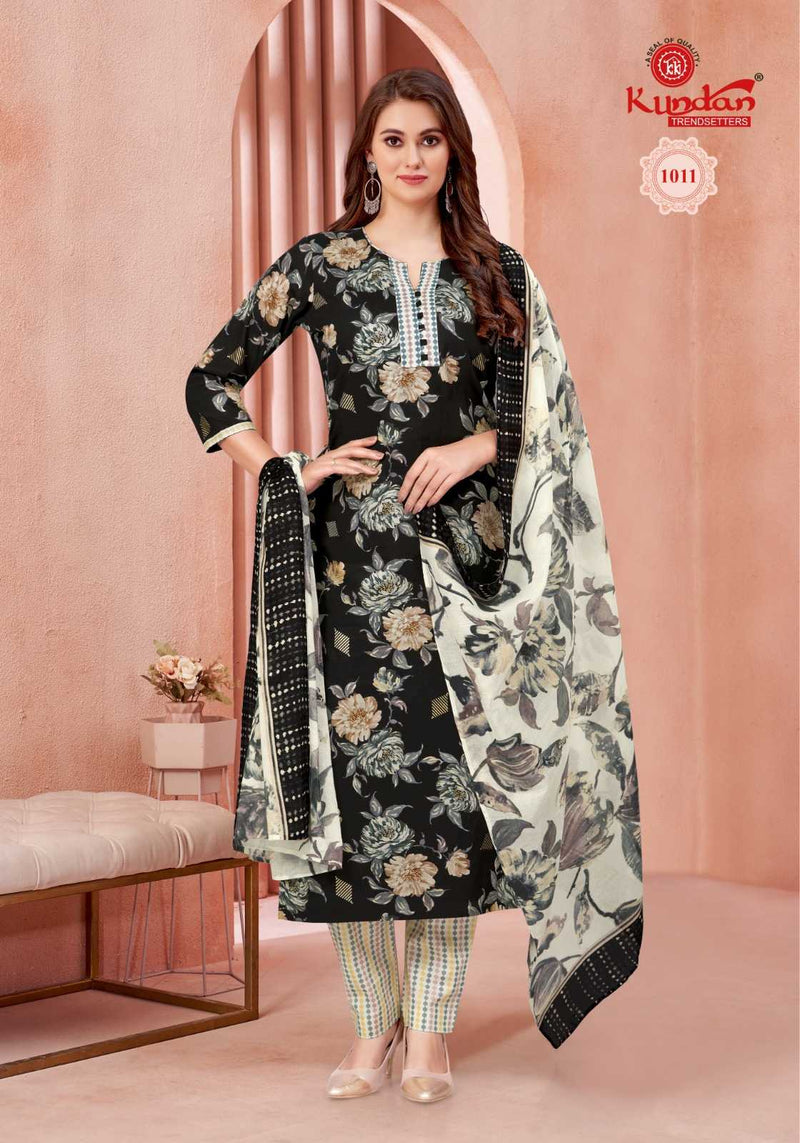 Kundan Trendsetter Pashmina Gold Vol 1 Cotton Unstitched Daily Wear Salwar Suit