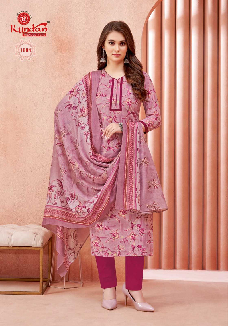 Kundan Trendsetter Pashmina Gold Vol 1 Cotton Unstitched Daily Wear Salwar Suit