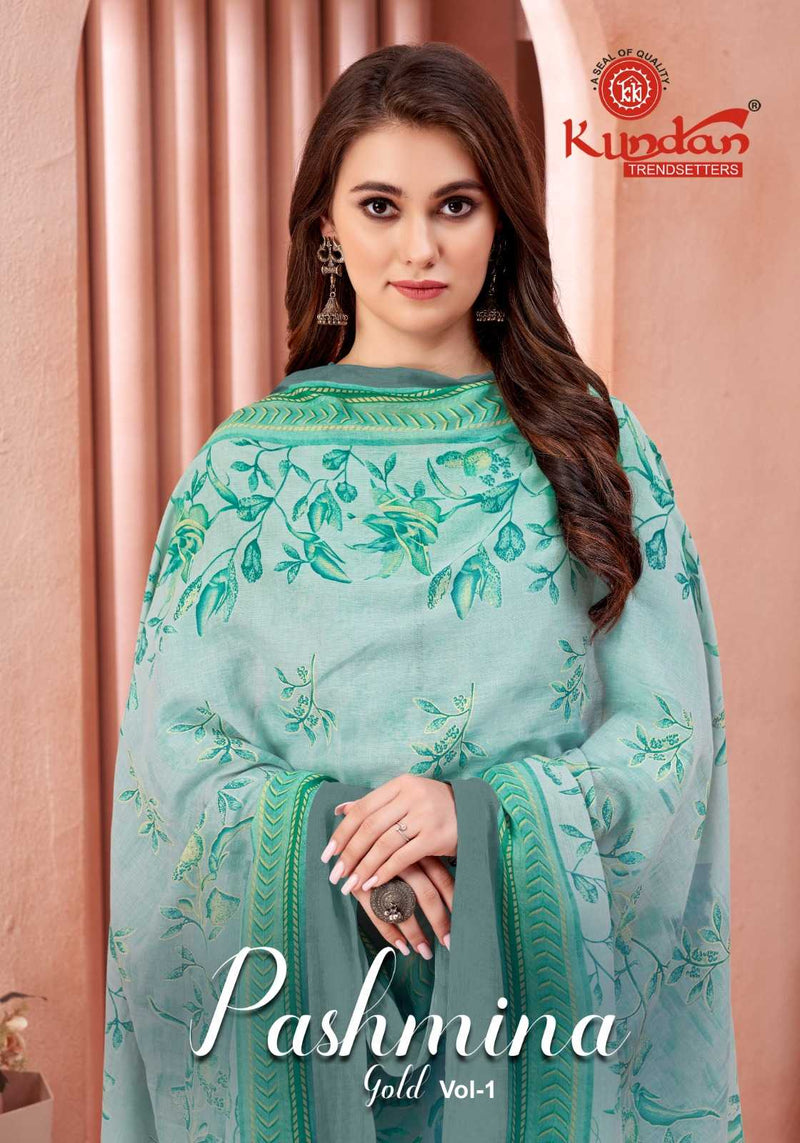 Kundan Trendsetter Pashmina Gold Vol 1 Cotton Unstitched Daily Wear Salwar Suit